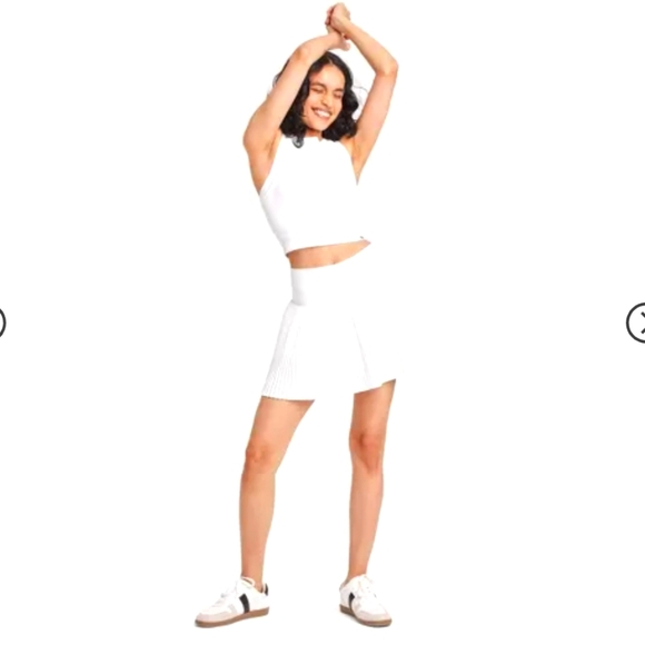 💰⏳️Joy Lab NWT Pleated White Skort With Pockets Size Large - Picture 8 of 10